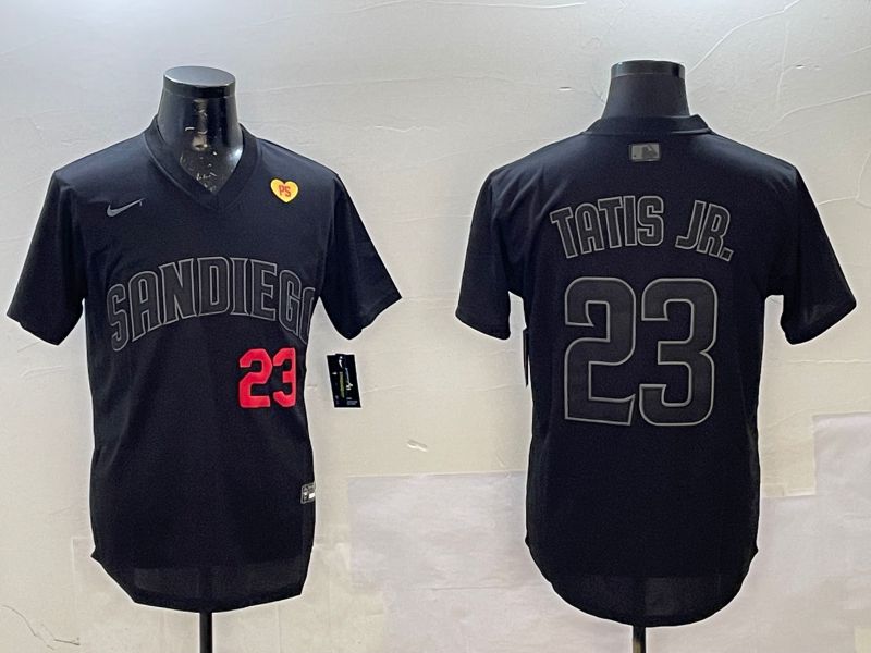 Men San Diego Padres #23 Tatis jr Black Throwback Game 2025 Nike MLB Jersey style 8